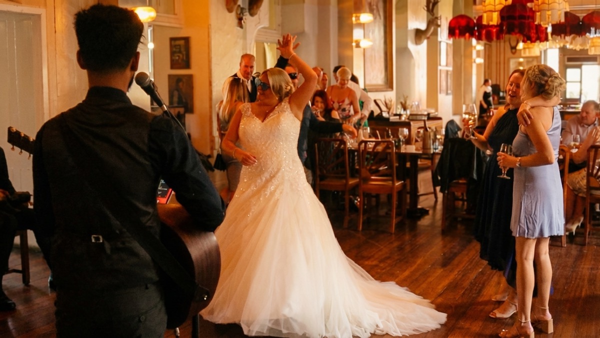 Wedding reception with live music